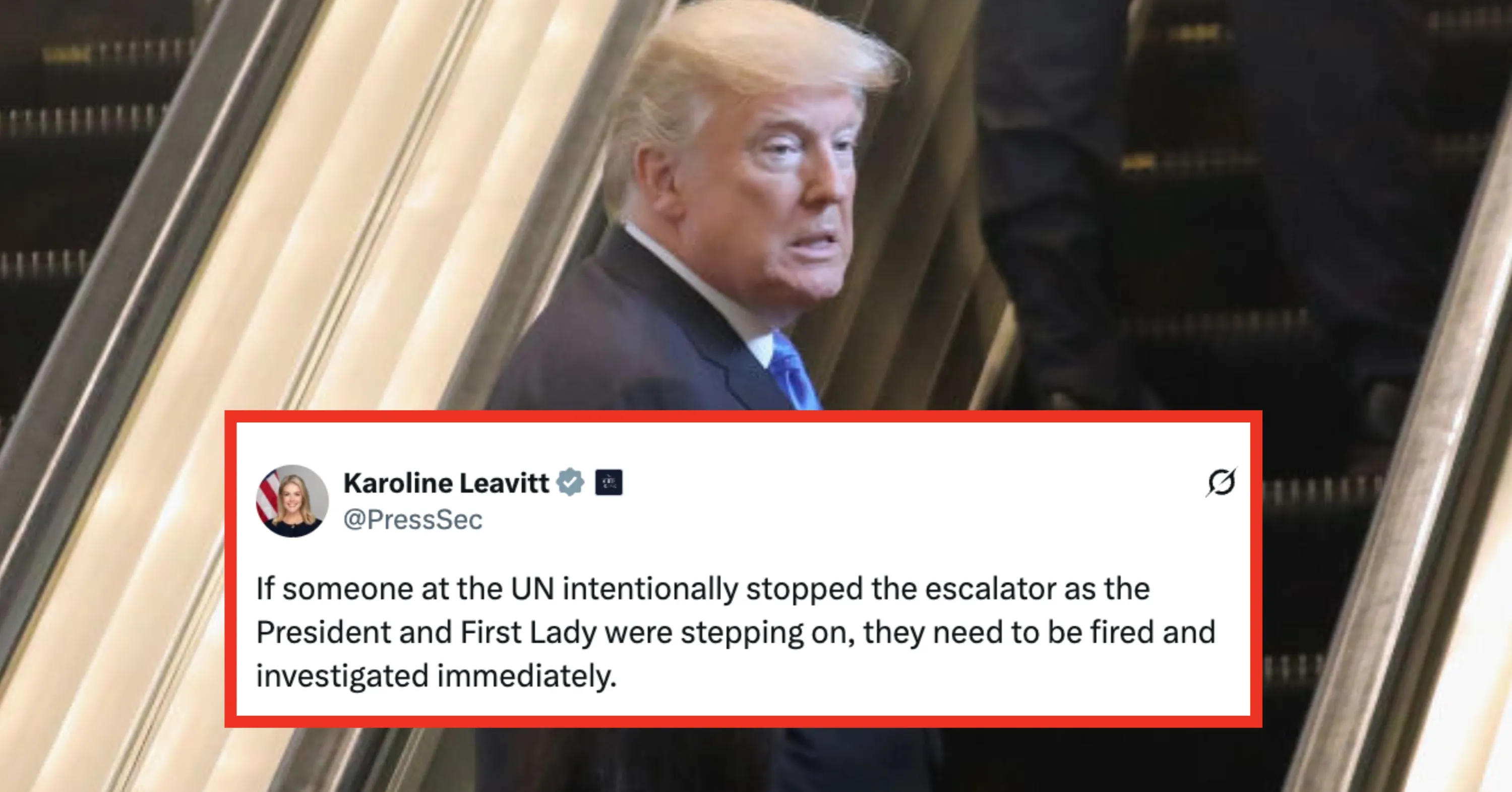 Gavin Newsom Is Going Viral For His Response To Trump's Broken Escalator Moment