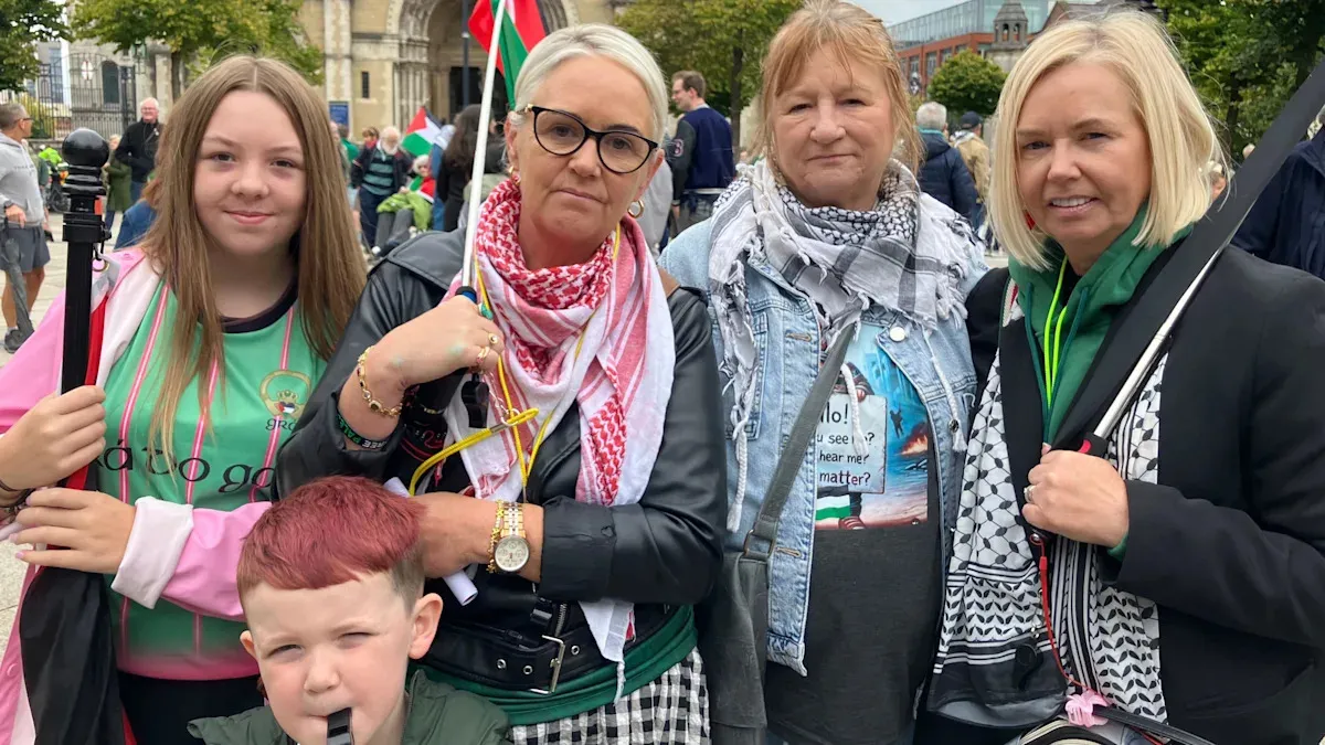 Thousands attend Gaza protest in Belfast