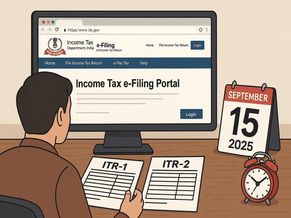 Last three days left for ITR filing; Step-by-step guide on how to file ITR 1, 2 for free on e-filing ITR portal