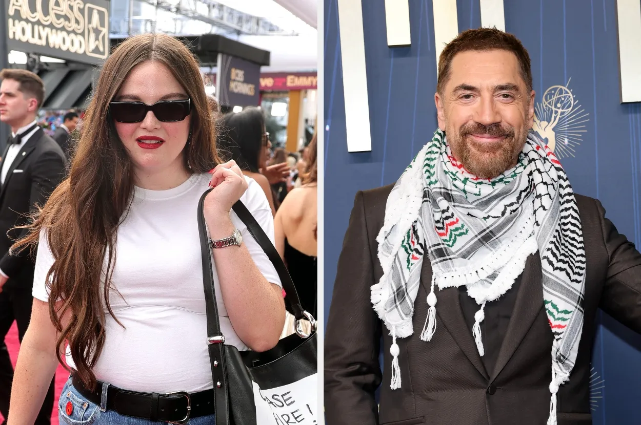 Here's How Meg Stalter And Javier Bardem Spoke Out In Support Of Palestine On The Emmys Red Carpet
